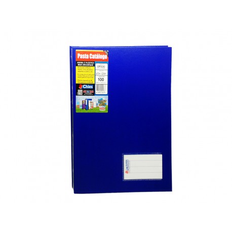 PASTA CATALOGO 100PL.006 OF.AZUL C/PARAF