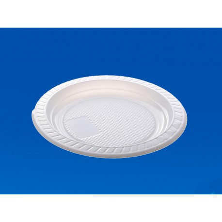 PRATO 15CM.PLAST.RASO BRANCO  C/10 COPOP