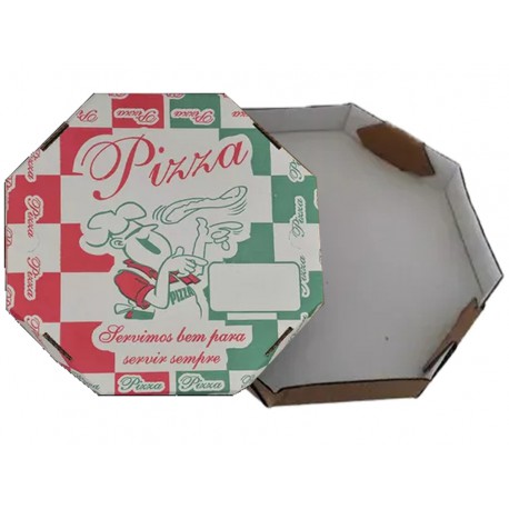 CAIXA PIZZA OITAVADA 40CM FD.BR.C/25