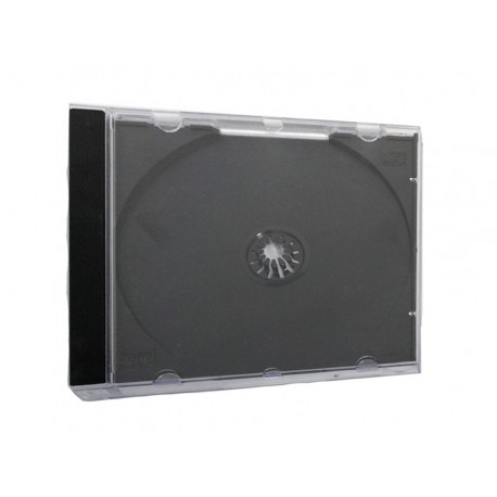 CAIXA CD/DVD ACRILICA PEQ.TRANSP.PT.-AV