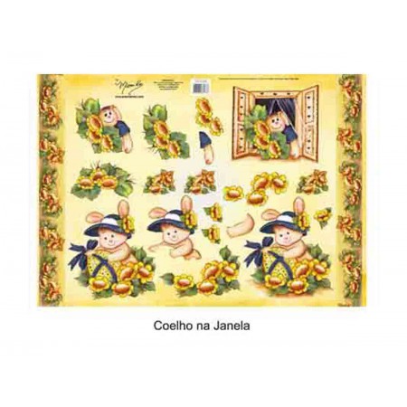 PAPEL DECOUPAGE COELHO NA...