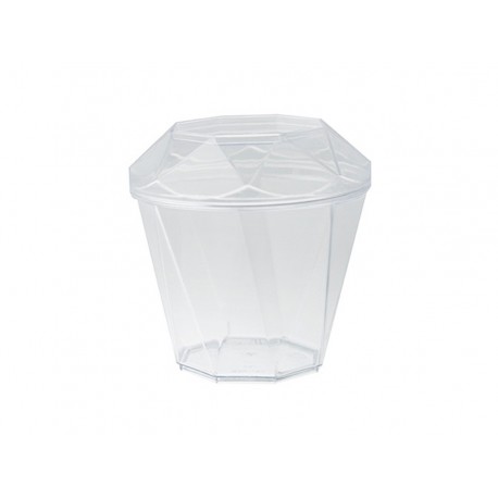 COPO ACRILICO 180ML DIAMANTE C/TAMPA C10