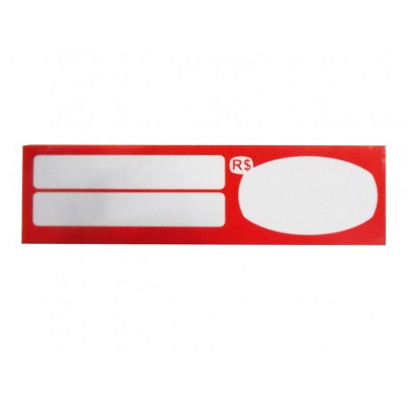 PLACA PVC  3,5X12 GONDOLA VERMELHA C/50