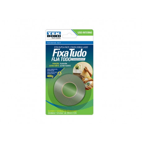FITA FIXA FORTE 25MMX02MT.TRANSPARENTE
