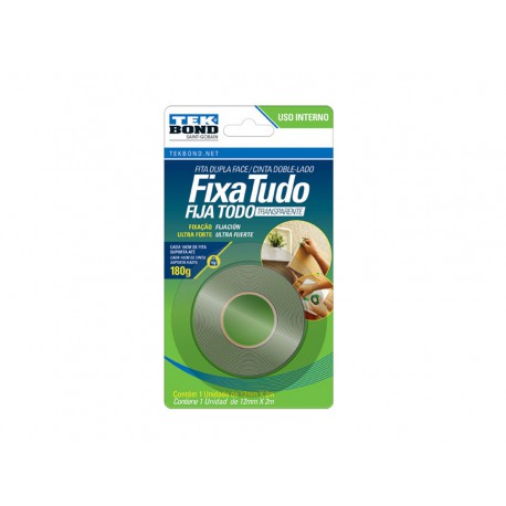 FITA FIXA FORTE 12MMX02MT.TRANSPARENTE