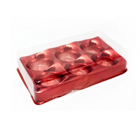 EMB.CANDY BOX VERMELHO 6 DOCES C/10