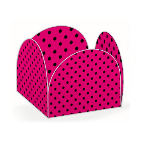 FORMINHA 4 PETALAS POA PINK/PRETO C/50