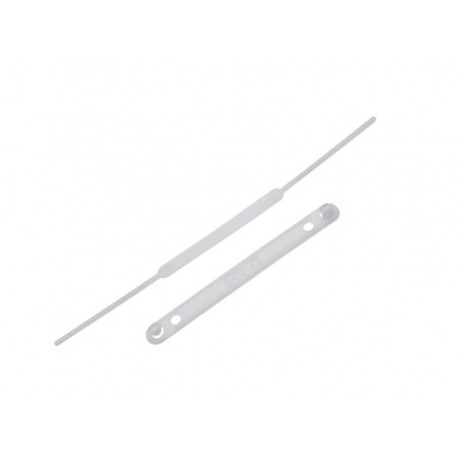 GRAMPO TRILHO PLASTICO BRANCO DELO C/50