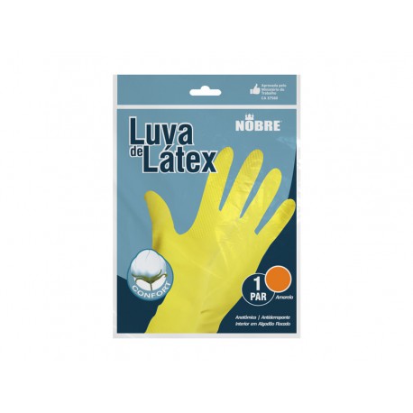 LUVAS AMARELA REFORCADA GRANDE LATEX-PAR