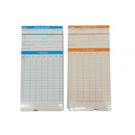 CARTAO PONTO RELOGIO CEU C/100
