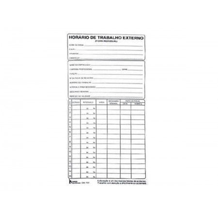 CARTAO PONTO TRABALHO...
