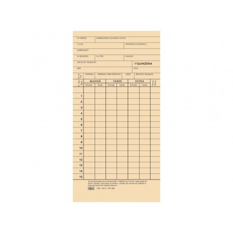 CARTAO PONTO MENSAL MOD.TA PALHA C100