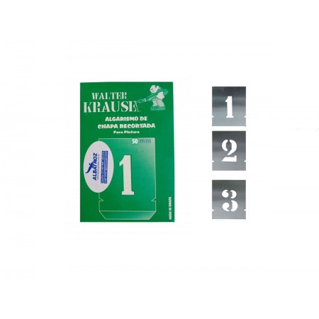 NUMERO VAZADO  50MM ALUMINIO