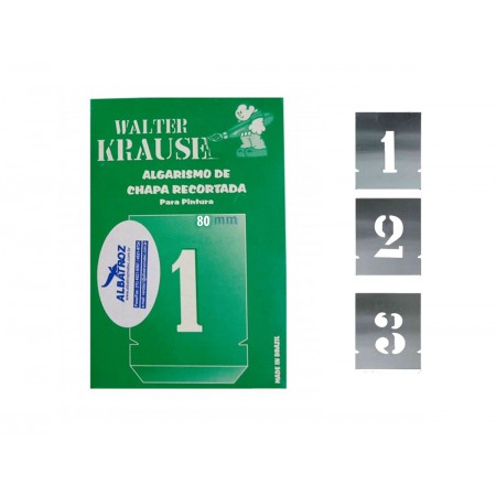 NUMERO VAZADO  80MM ALUMINIO