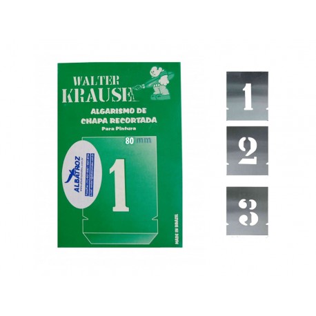 NUMERO VAZADO  80MM ALUMINIO