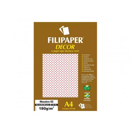 PAPEL COLOR DECORADO.MOSAICO.180G.A4.20F