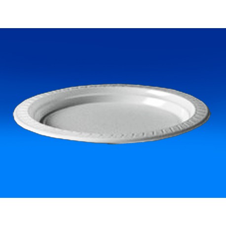 PRATO 18CM.PLAST.RASO BRANCO  C/10