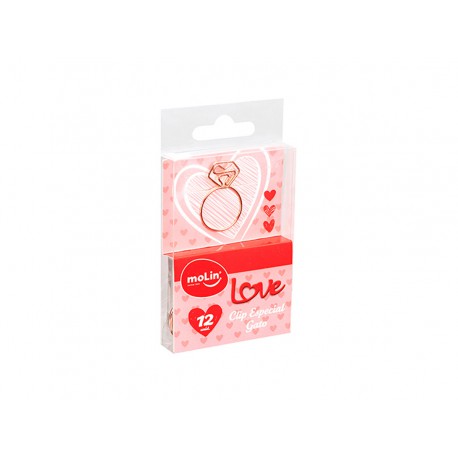 CLIPS 40MM ANEL LOVE ROSE C/12