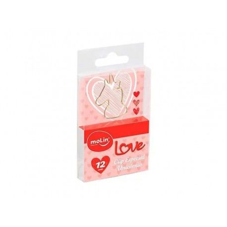 CLIPS 45MM UNICORNIO LOVE DOURADO C/12