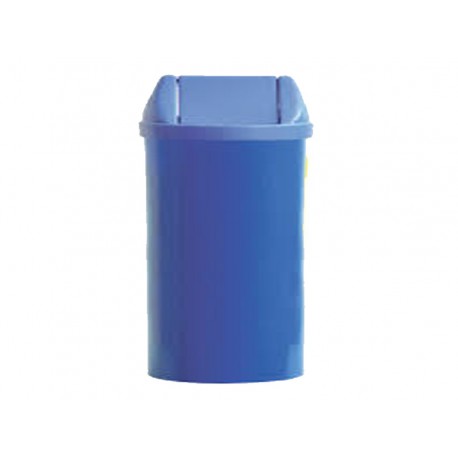 LIXEIRA  23L.PLAST.AZUL 24X61 TP.BASC.