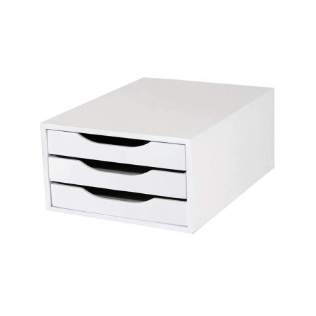 ARQUIVO 3 GAVETAS MADEIRA BRANCO