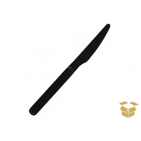 FACA PLAST.REFEICAO PRETA EMB.INDIV.C500