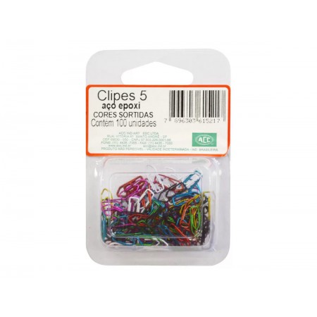 CLIPS N.  5 COLORIDO C/100