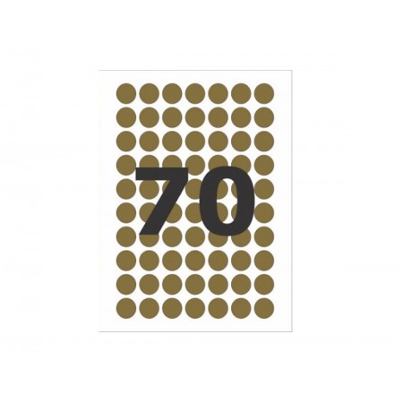 ETIQUETA REDONDA 12MM.OURO...