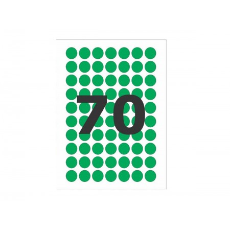 ETIQUETA REDONDA 12MM.VERDE...