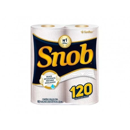 PAPEL TOALHA ROLO SNOB BRANCO 60F.C/2