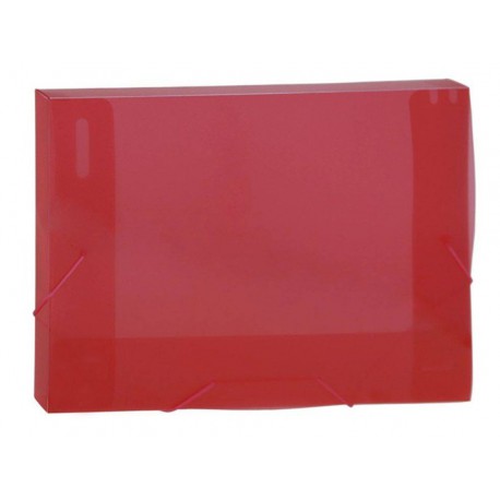 PASTA 40MM.COR VERMELHO TRANSLUCIDA PP.