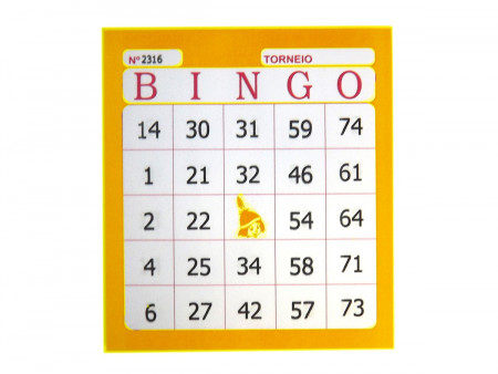 BLOCO BINGO AMARELO 100F.