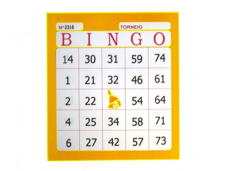 BLOCO BINGO AMARELO 100F.