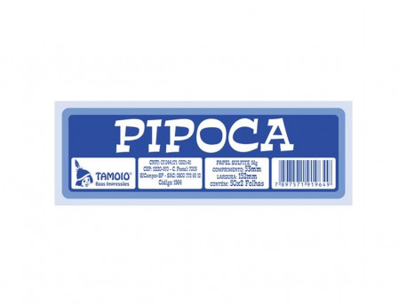 BLOCO FICHA PIPOCA C/CONTROLE 50F.