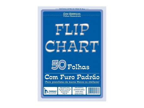 BLOCO FLIP CHART SERRILHA/FURO 62X86 50F