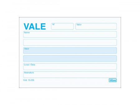 VALE ADIANTAMENTO S/CANHOTO...