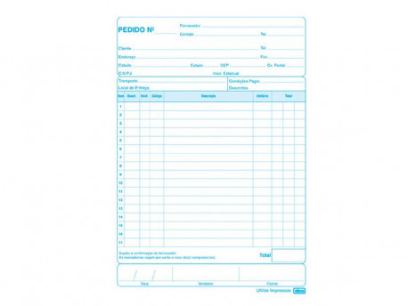 BLOCO PEDIDO 1/18 2 VIAS 40JOGOS