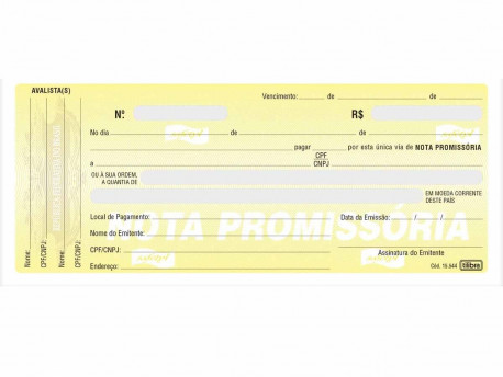 BLOCO NOTA PROMISSORIA PEQUENA 50F.