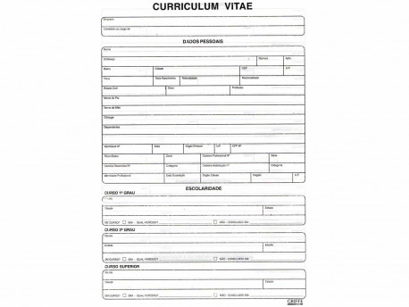CURRICULUN VITAE - FOLHA