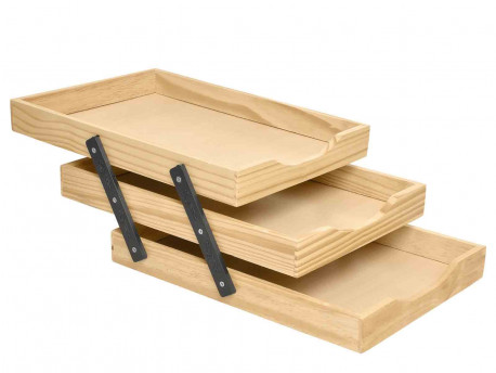 BANDEJA CORRESP.TRIPLA MADEIRA PINUS