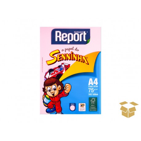 PAPEL COR A4 ROSA 75G.SENINHA 25X100F.
