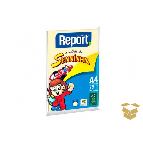 PAPEL COR A4 AMARELO 75G.SENINHA 25X100F