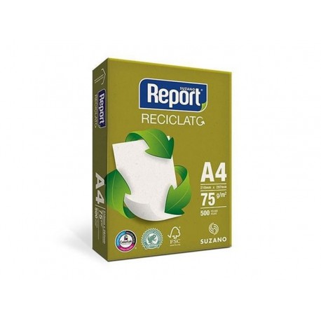 PAPEL A4 75G.RECICLADO REPORT C/500F.