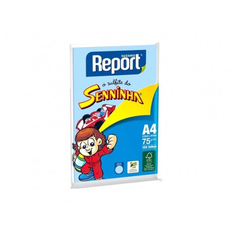PAPEL COR A4 AZUL 75G.SENINHA 100F.
