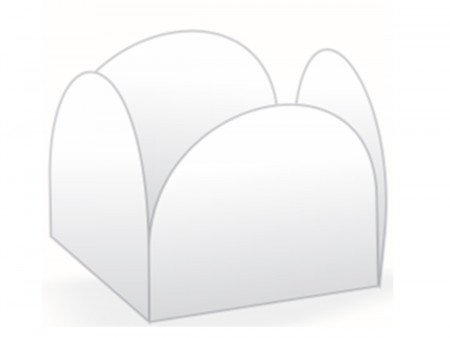 FORMINHA 4 PETALAS BRANCO C/50