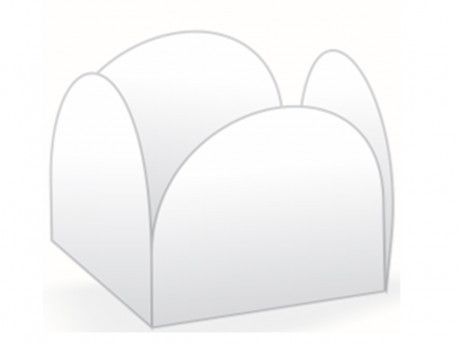 FORMINHA 4 PETALAS BRANCO C/50