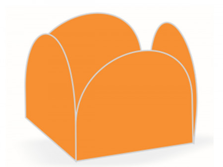 FORMINHA 4 PETALAS LARANJA...