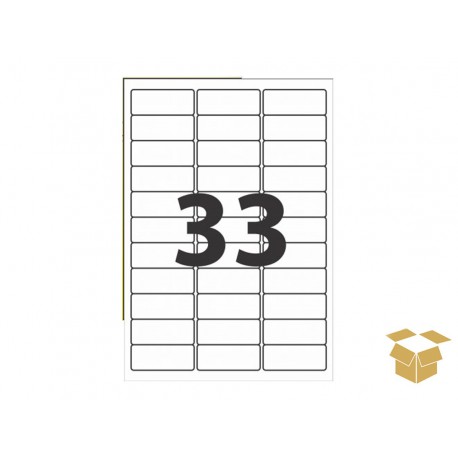 ETIQUETA J.T. 25,4X 63,5X3 A4 33X100F.