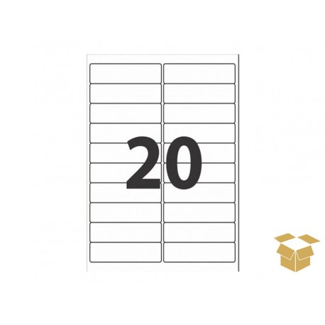 ETIQUETA J.T. 25,4X101,6X2 CARTA 20X 25F