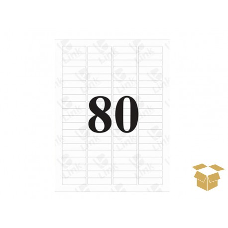 ETIQUETA J.T. 12,7X44,45X4 CARTA 80X 25F